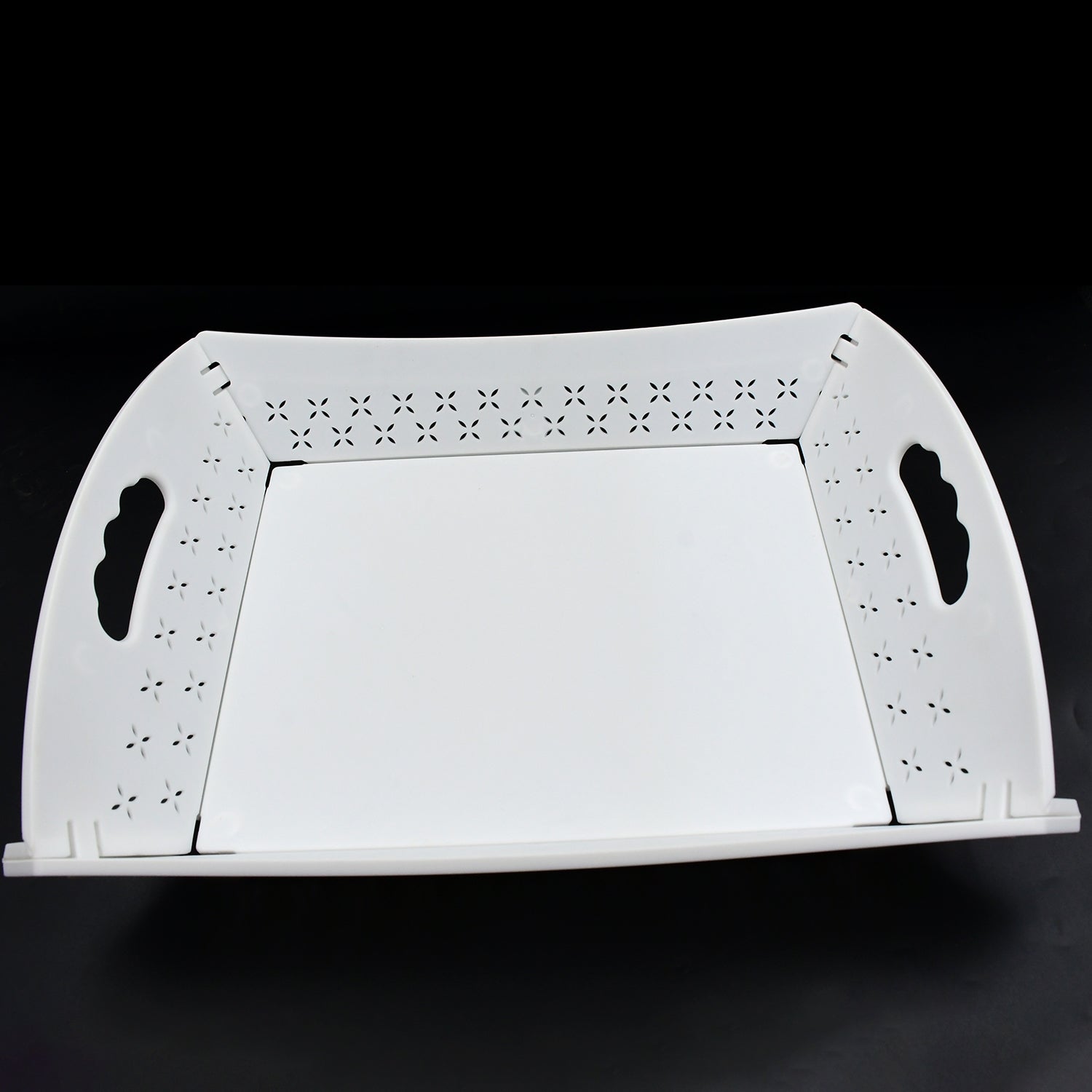 10018 Foldable Serving Tray Plastic Serving Tray With Handle Serving Tray For Food, Kitchen, Outdoors, Restaurants (1 Pc) 10018 Foldable Serving Tray Plastic Serving Tray With Handle Serving Tray For Food, Kitchen, Outdoors, Restaurants (1 Pc)